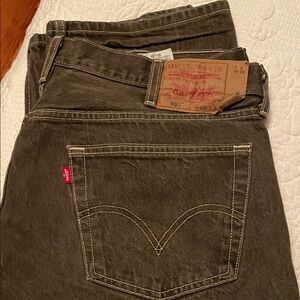 Levi's Men's Olive Straight Jeans